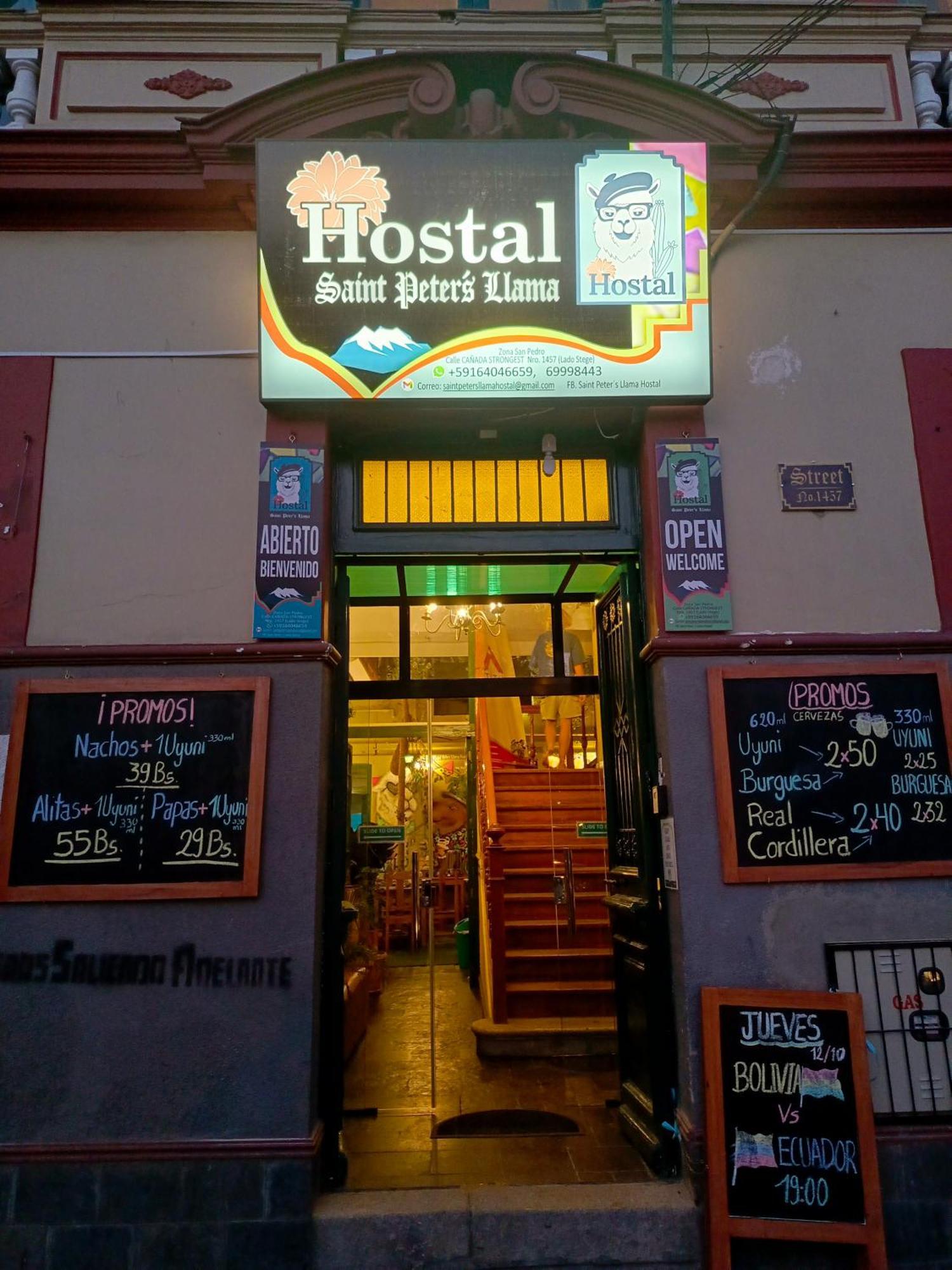 Saint Peter'S Llama Hostal La Paz Exteriör bild